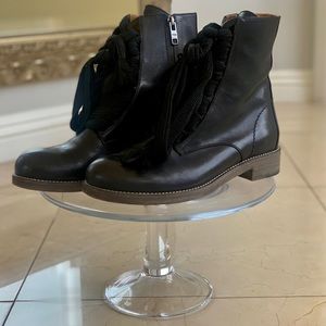Chloé Harper Lace-Up Leather Boots